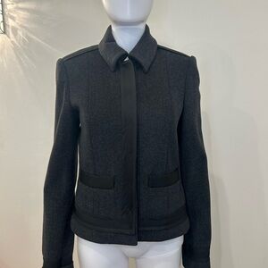 Pink Tartan Cropped Herringbone Coat